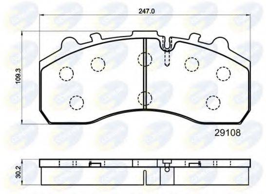 Комплект тормозных колодок, дисковый тормоз CBP9042MK COMLINE