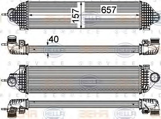 Интеркулер 8ML 376 755-621 HELLA