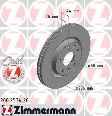 Тормозной диск 200.2534.20 ZIMMERMANN