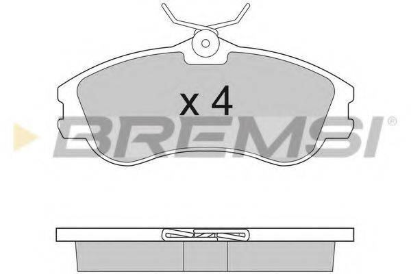Комплект тормозных колодок, дисковый тормоз BP2921 BREMSI