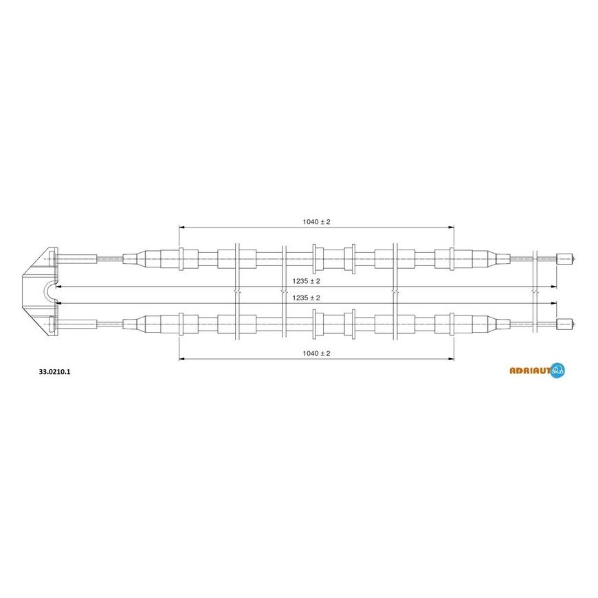 Трос стояночного тормоза 33.0210.1 ADRIAUTO