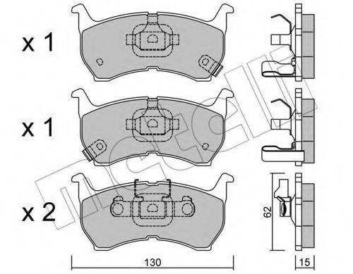 Комплект тормозных колодок, дисковый тормоз 22-0231-1 METELLI