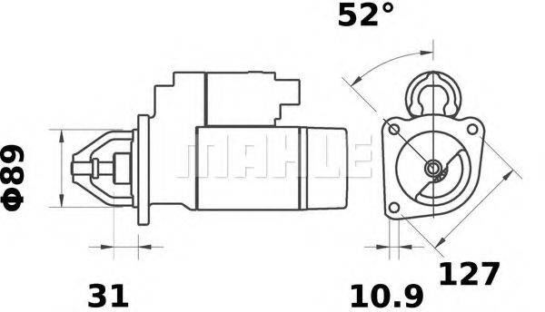 Стартер MS 220 MAHLE ORIGINAL