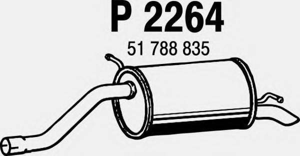 Глушитель выхлопных газов конечный P2264 FENNO