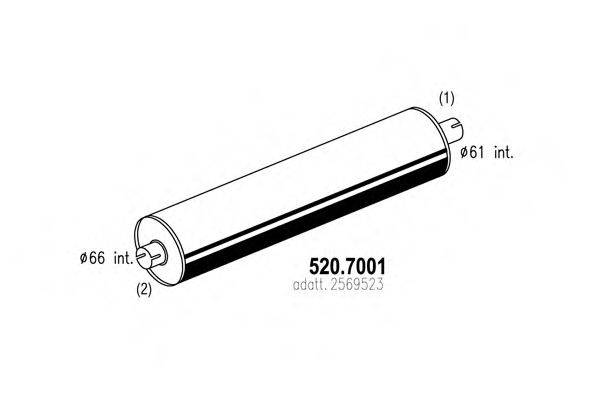 Амортизатор 520.7001 ASSO