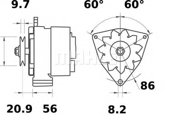 Генератор MG 210 MAHLE ORIGINAL