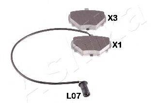 Комплект тормозных колодок, дисковый тормоз 51-0L-L07 ASHIKA