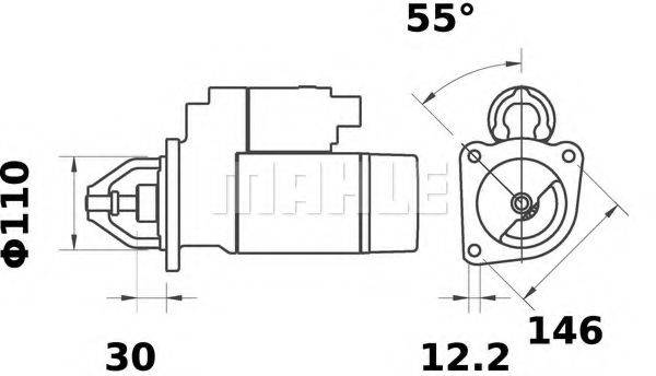 Стартер MS 448 MAHLE ORIGINAL