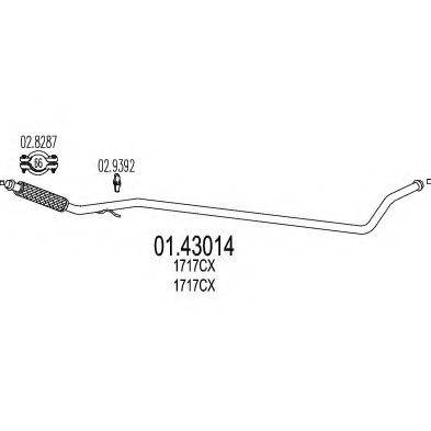 Труба выхлопного газа 01.43014 MTS