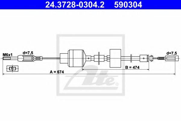 Трос 58003100 TEXTAR