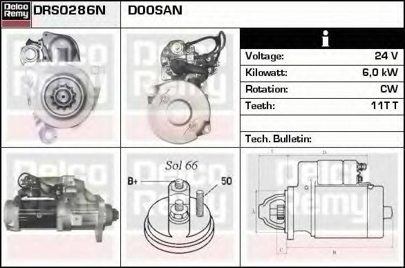 Стартер DRS0286N REMY