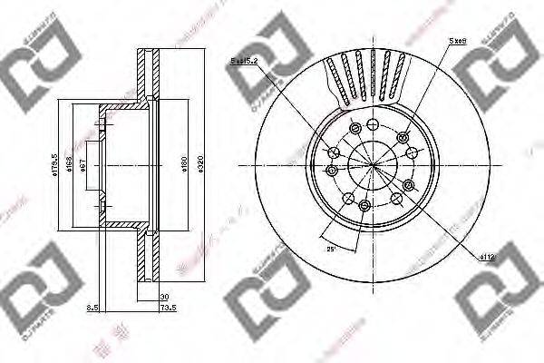 Тормозной диск BD1129 DJ PARTS