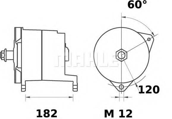 Генератор MG 392 MAHLE ORIGINAL