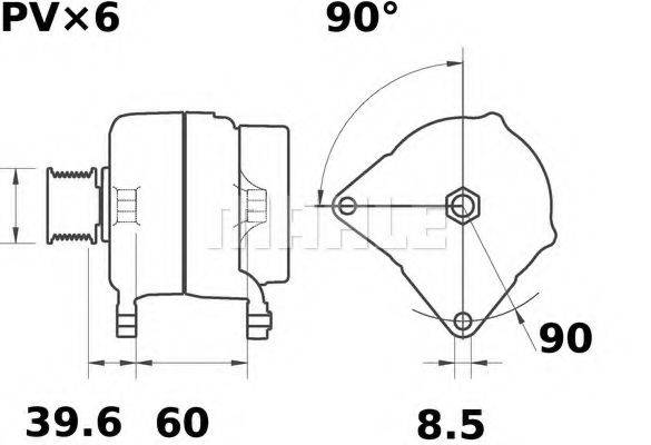 Генератор MG 559 MAHLE ORIGINAL