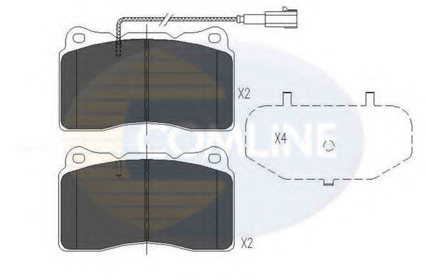Комплект тормозных колодок, дисковый тормоз CBP16050 COMLINE
