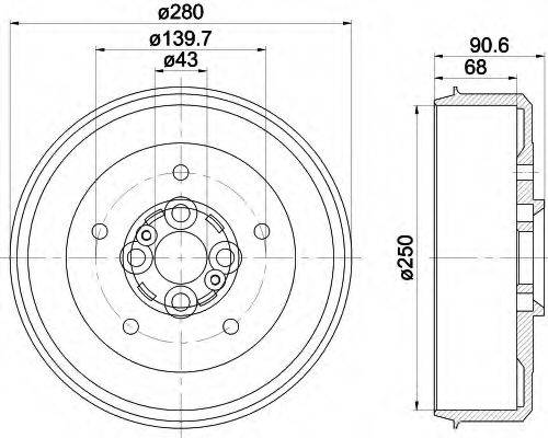 Тормозной барабан 14.A699.10 BREMBO