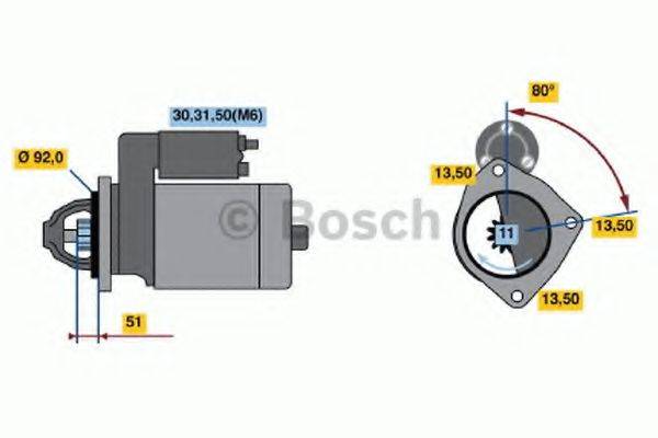 Стартер 0 986 020 340 BOSCH