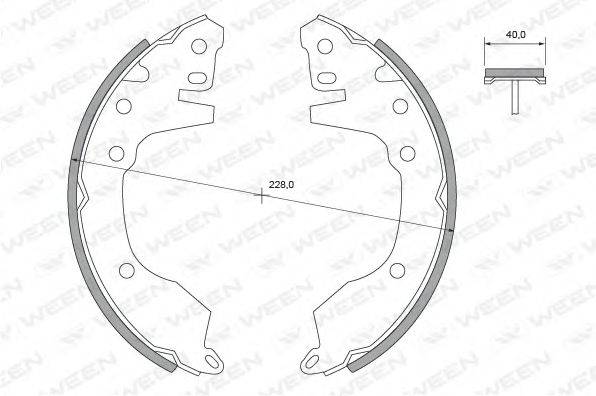 Комплект тормозных колодок 152-2365 WEEN