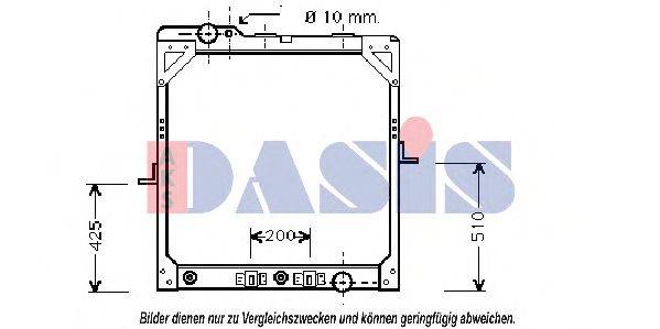 Радиатор, охлаждение двигателя 132240T AKS DASIS