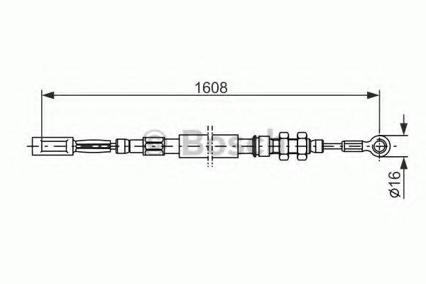 Трос, стояночная тормозная система FBS09002 FTE