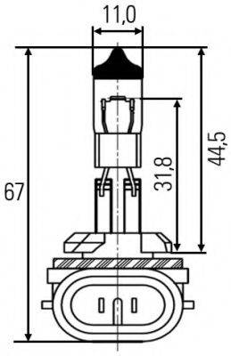 8GH 008 991-031 HELLA Лампа накаливания, противотуманная фара 8GH 008 991-031 HELLA