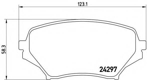 Комплект тормозных колодок, дисковый тормоз P 49 043 BREMBO