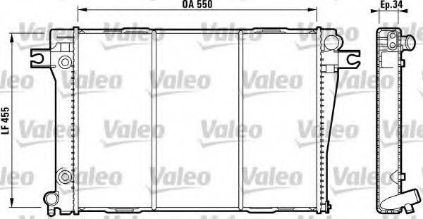 Радиатор, охлаждение двигателя 819271 VALEO