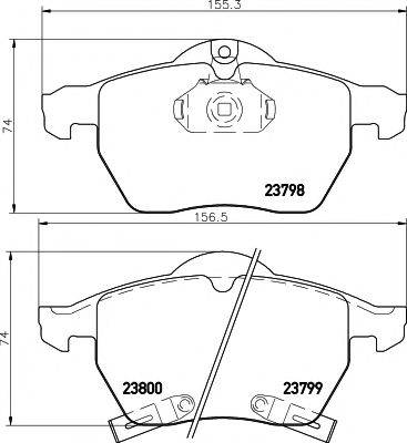 Комплект тормозных колодок 8DB 355 009-011 HELLA PAGID