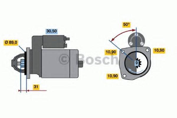 Стартер 0 986 011 270 BOSCH