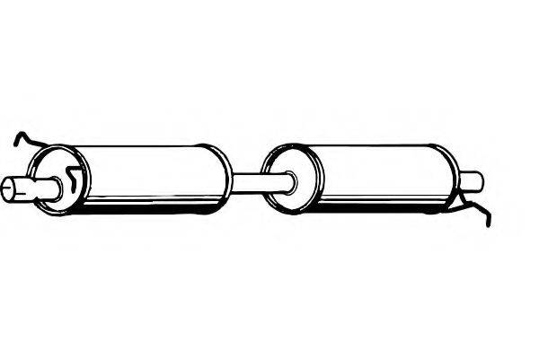 Средний глушитель выхлопных газов P2377 FENNO