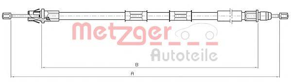 10.5971 METZGER Трос, стояночная тормозная система 10.5971 METZGER