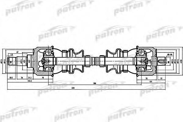 Приводной вал PDS1092 PATRON