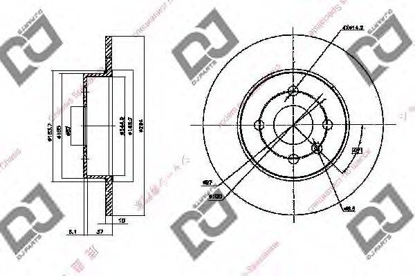 Тормозной диск BD1402 DJ PARTS