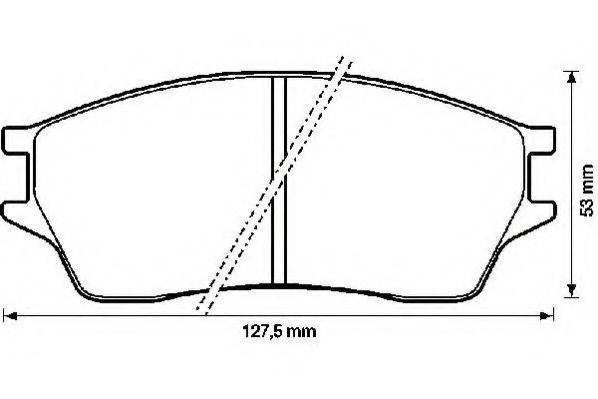 Комплект тормозных колодок, дисковый тормоз P3433.00 WOKING