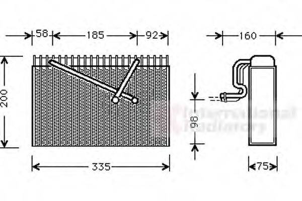 Испаритель, кондиционер 3700V298 VAN WEZEL