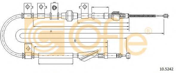 Трос, стояночная тормозная система 10.5242 COFLE