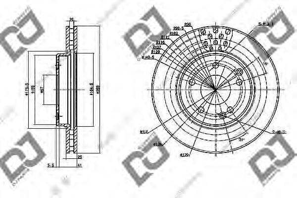 Тормозной диск BD1135 DJ PARTS