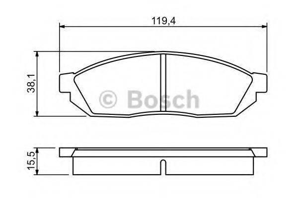 Комплект тормозных колодок, дисковый тормоз 0 986 494 208 BOSCH