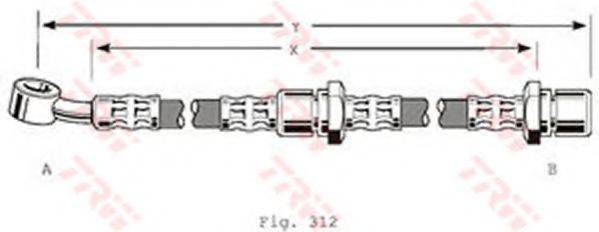 Тормозной шланг PHD213 TRW