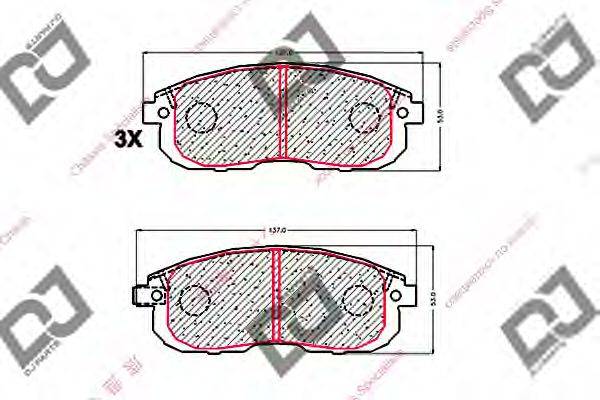 Комплект тормозных колодок BP1535 DJ PARTS