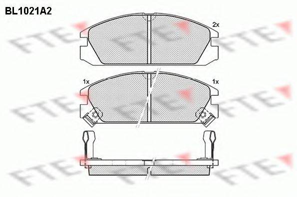 Комплект тормозных колодок, дисковый тормоз BL1021A2 FTE