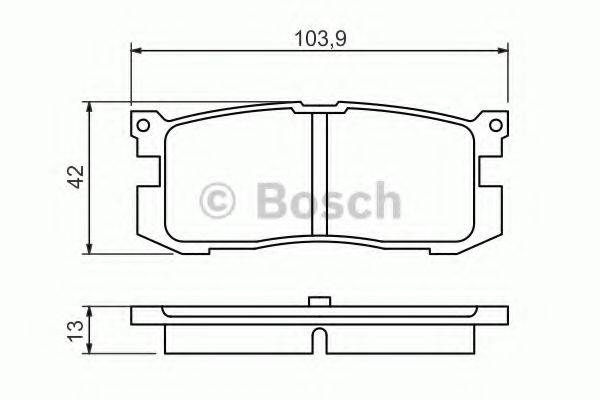 Комплект тормозных колодок, дисковый тормоз 0 986 461 138 BOSCH