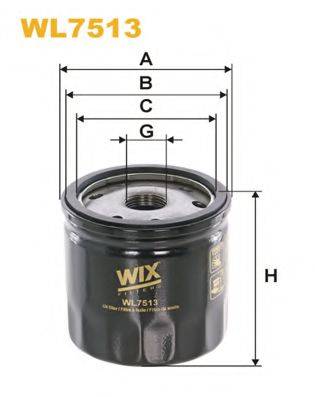 Фильтр масляный WL7513 WIX FILTERS