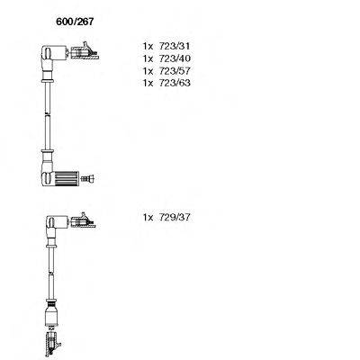 Комплект проводов зажигания 600/267 BREMI
