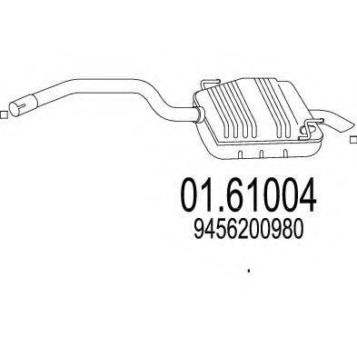 Глушитель выхлопных газов конечный 01.61004 MTS