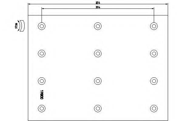 Колодка тормозной накладки 19800 TEXTAR