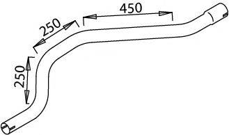 Труба выхлопного газа 51627 DINEX