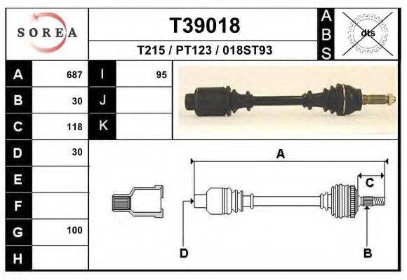 Приводной вал T39018 EAI