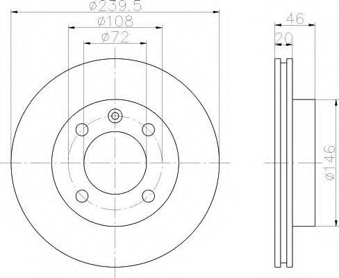 Тормозной диск 8DD 355 100-711 HELLA