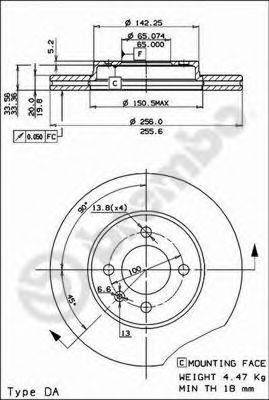 Тормозной диск 09.5166.11 BREMBO